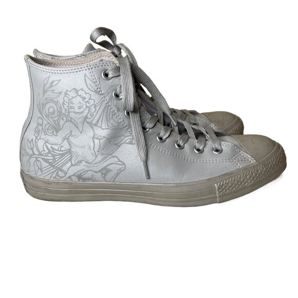 Converse CTAS Hi Top Laser Tech Tuff 155183C Silver Mens Size 10 - Picture 1 of 16